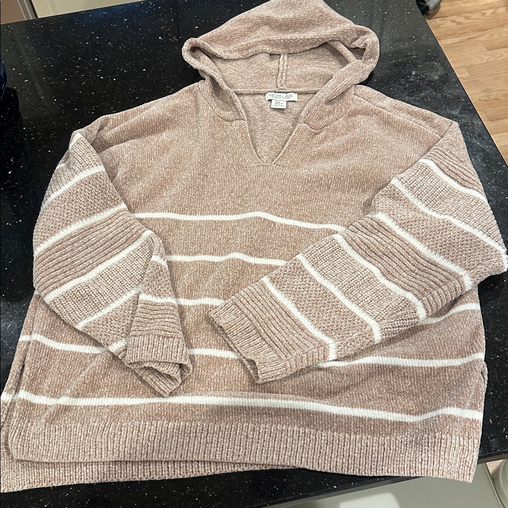 Rachel Zoe Brown and White Striped Sweater